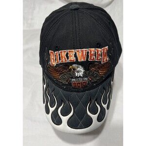 Bike week Daytona Beach 2010 White Flames baseball cap adjustable eagle Biker